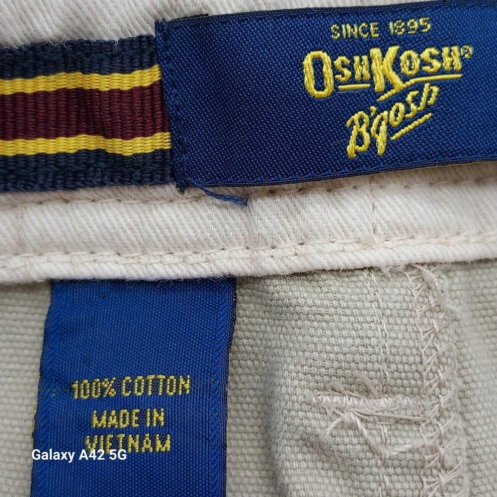 OshKosh B'gosh Cargo Pants Khaki Boys Size 6 Medium Cotton